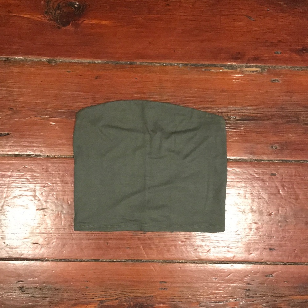 American Eagle Basic Olive Green Tube Top